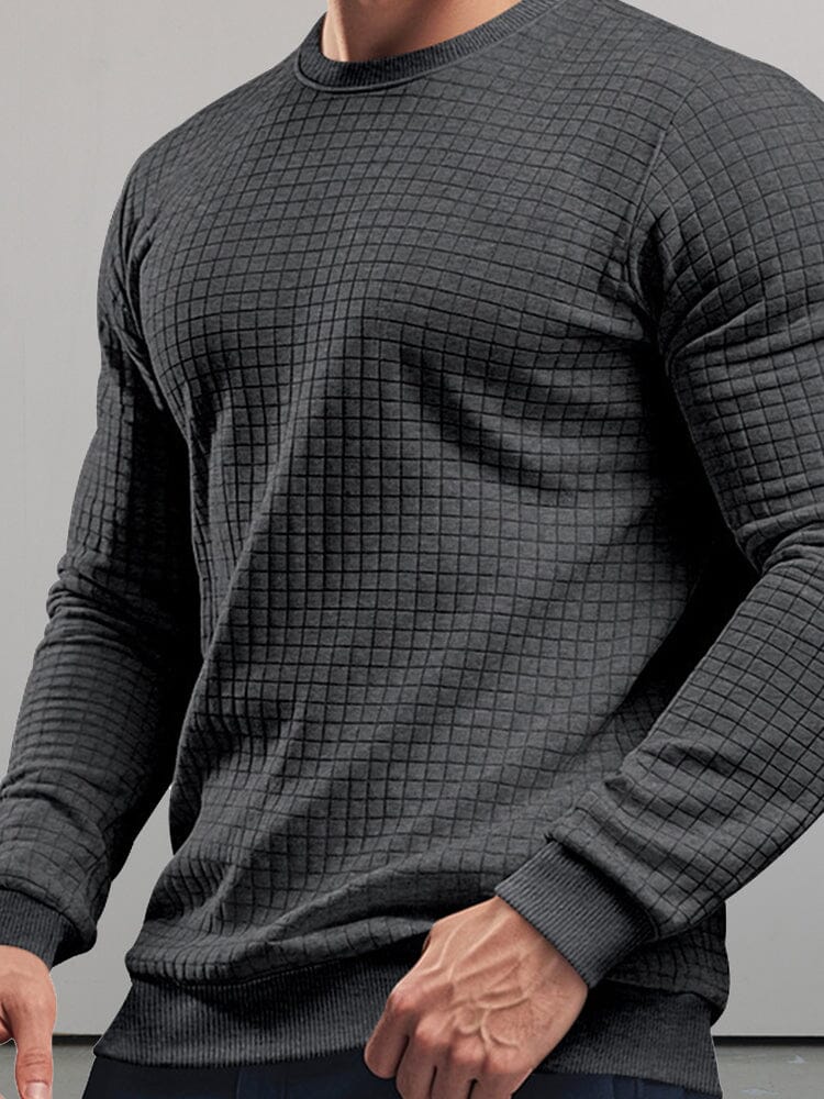 Sudadera informal de cuadros tipo jersey