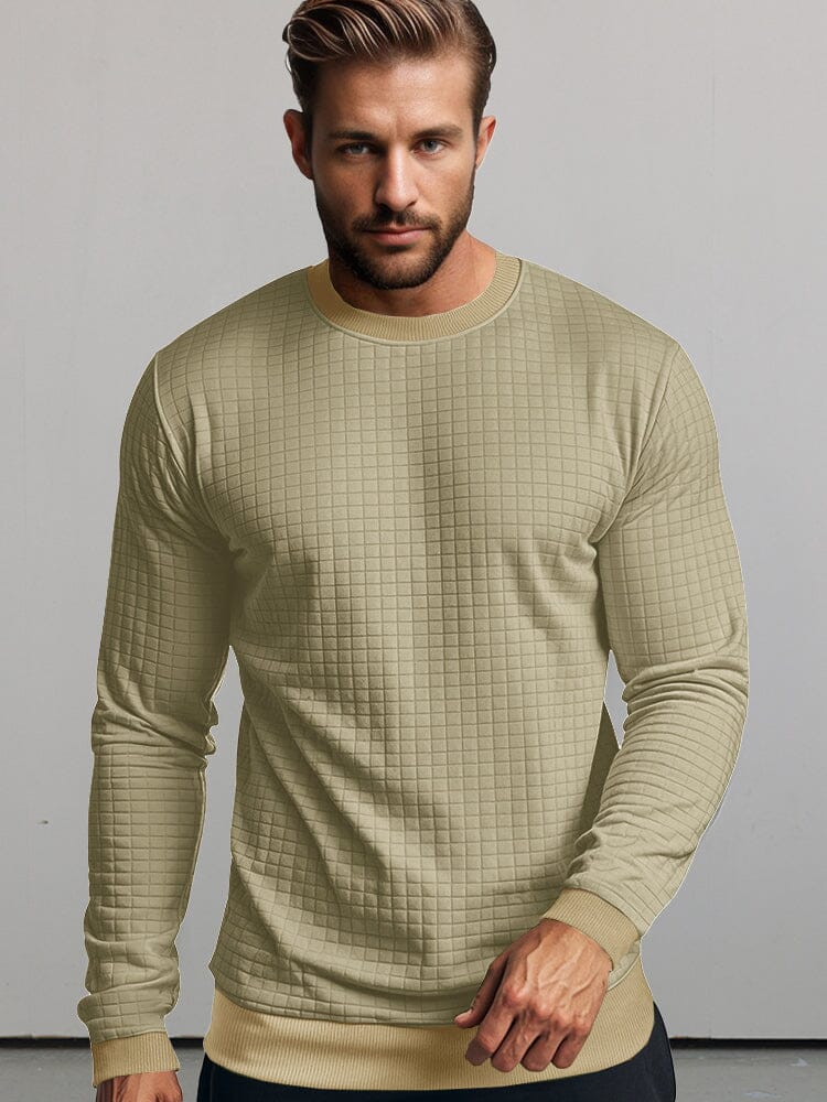 Sudadera informal de cuadros tipo jersey