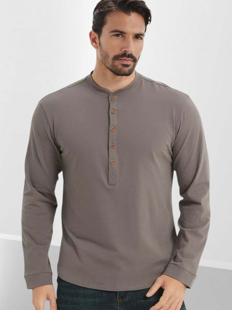 Camisa Henley esencial 100% algodón