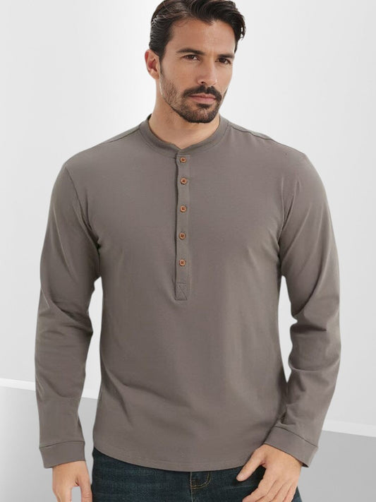 Camisa Henley esencial 100% algodón