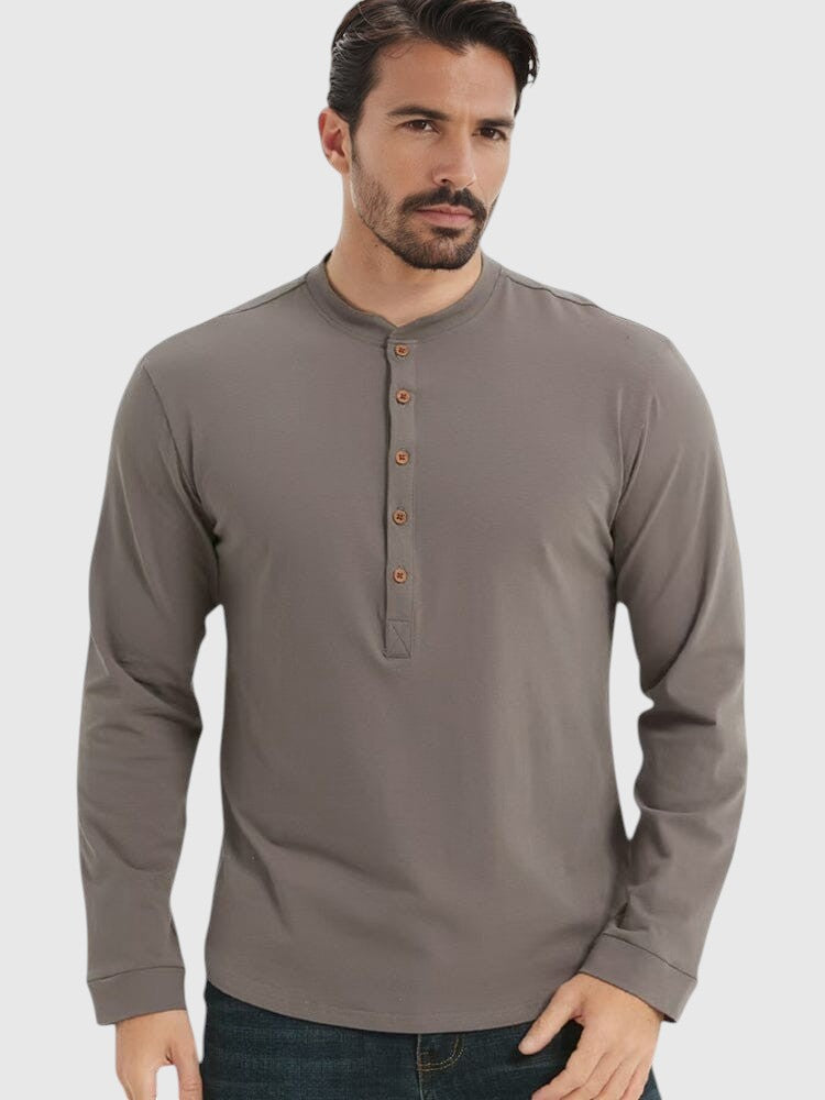 Camisa Henley esencial 100% algodón