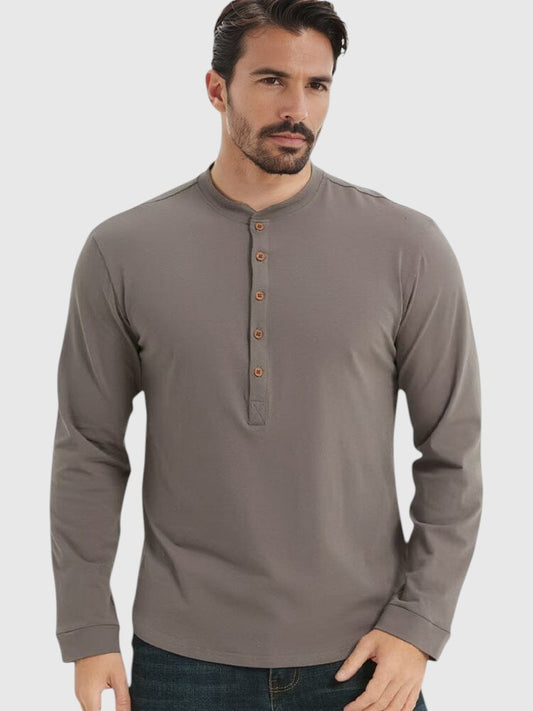 Camisa Henley esencial 100% algodón
