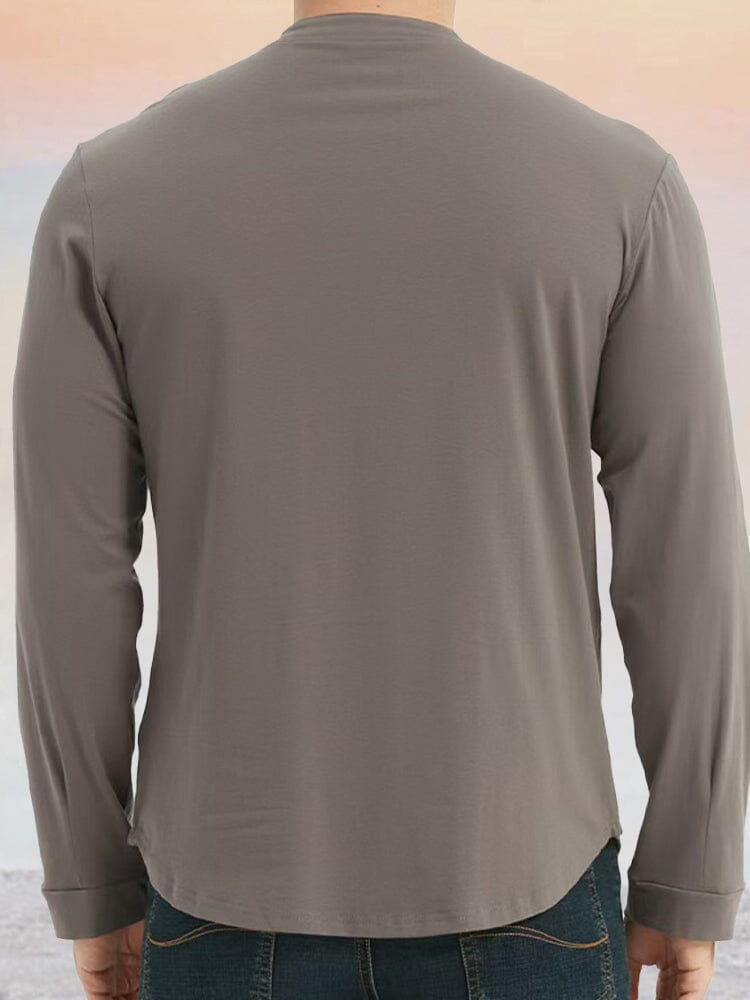 Camisa Henley esencial 100% algodón