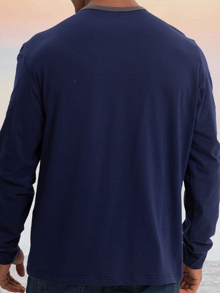 Camisa Henley Clásica de Algodón 100% Suave