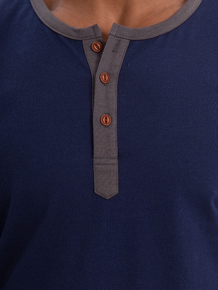 Camisa Henley Clásica de Algodón 100% Suave