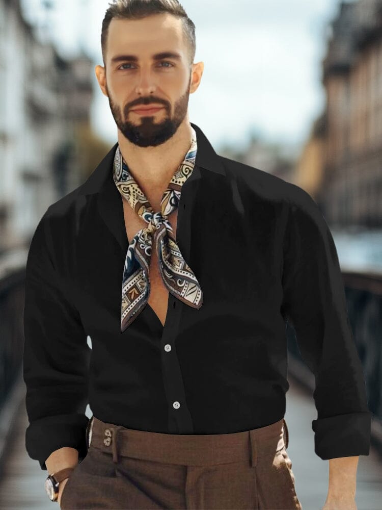 Camisa Básica de Algodón Liso Essential Basic