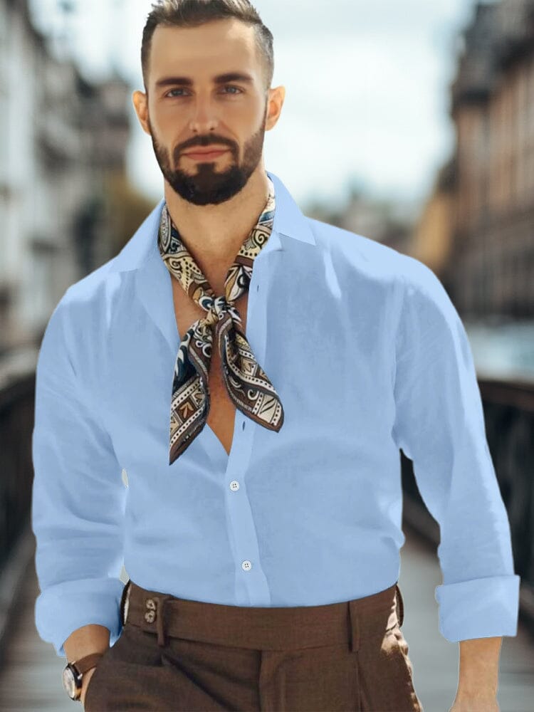 Camisa Básica de Algodón Liso Essential Basic
