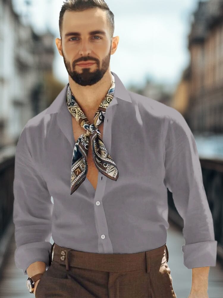 Camisa Básica de Algodón Liso Essential Basic