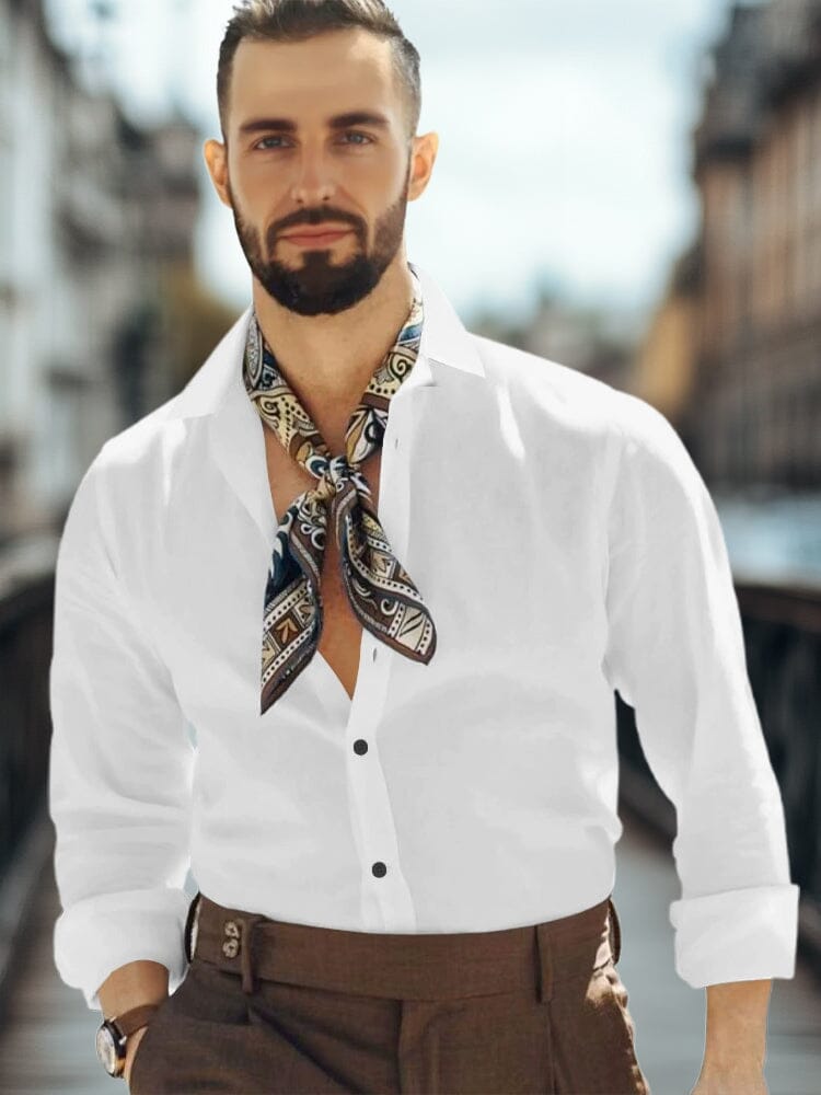 Camisa Básica de Algodón Liso Essential Basic