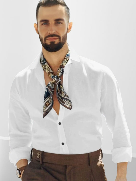 Camisa Básica de Algodón Liso Essential Basic