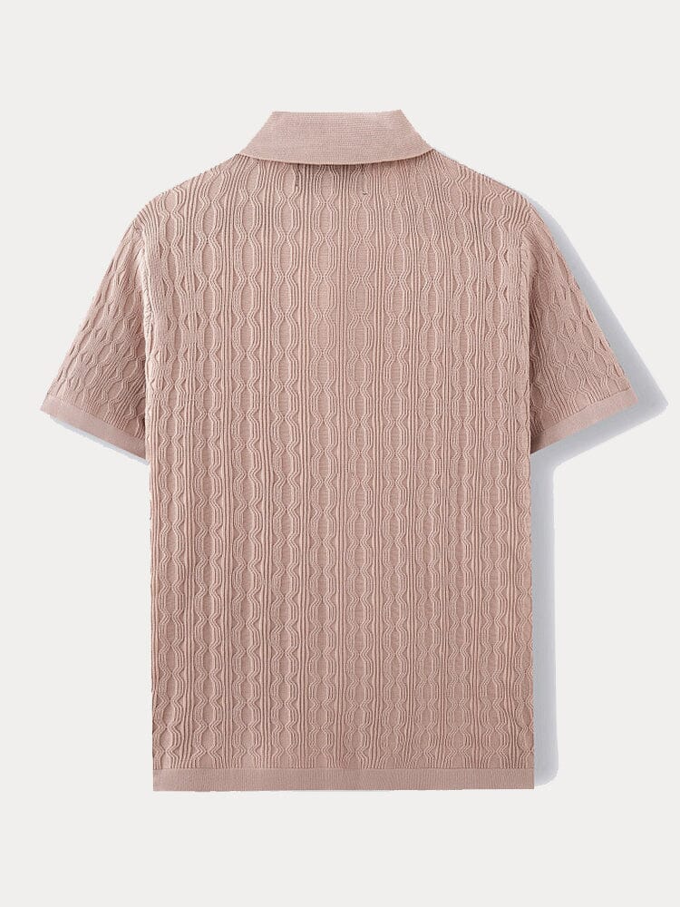 Camisa Moderna de Punto Trenzado Suave