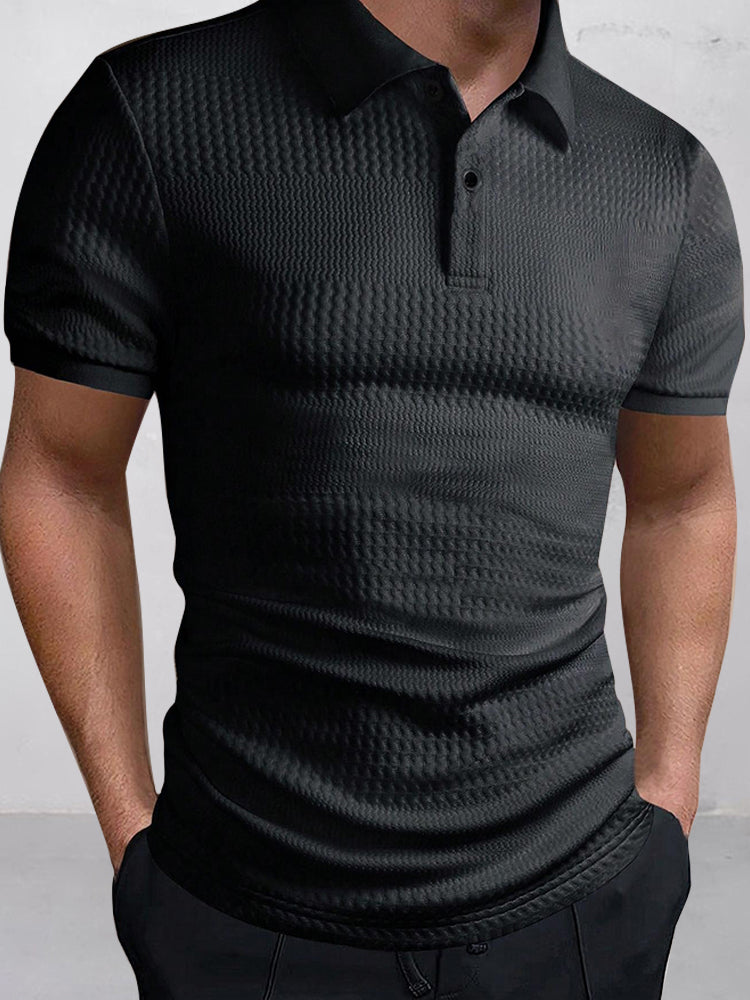 Polo Elegante con Textura Jacquard