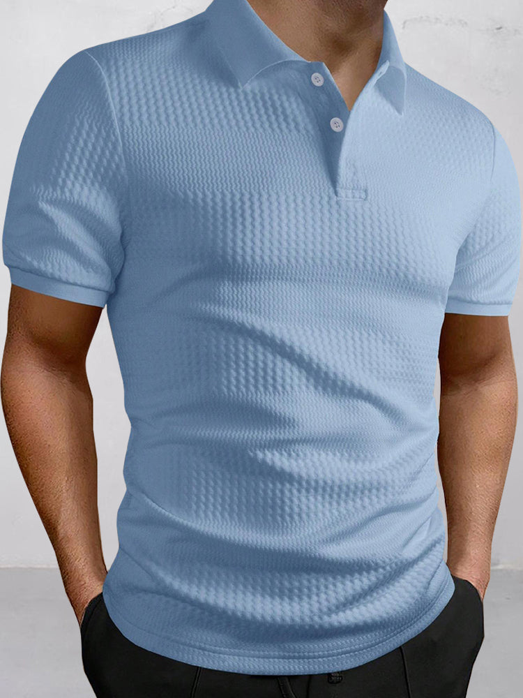 Polo Elegante con Textura Jacquard
