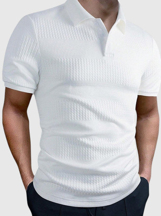 Polo Elegante con Textura Jacquard