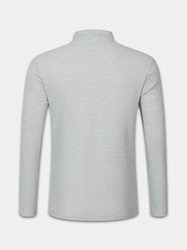 Camisa Henley Informal con Textura waffle