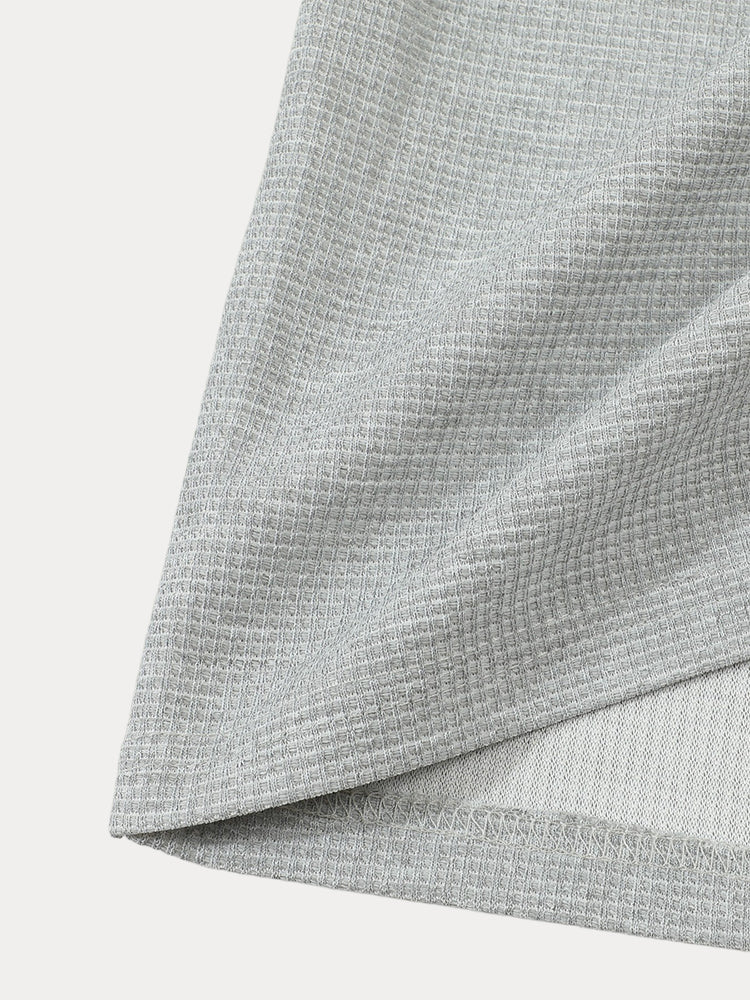Camisa Henley Informal con Textura waffle