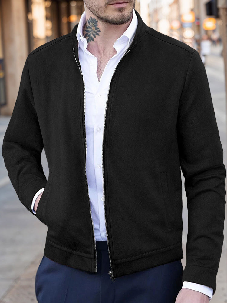 Chaqueta Clásica de Ante Cómoda