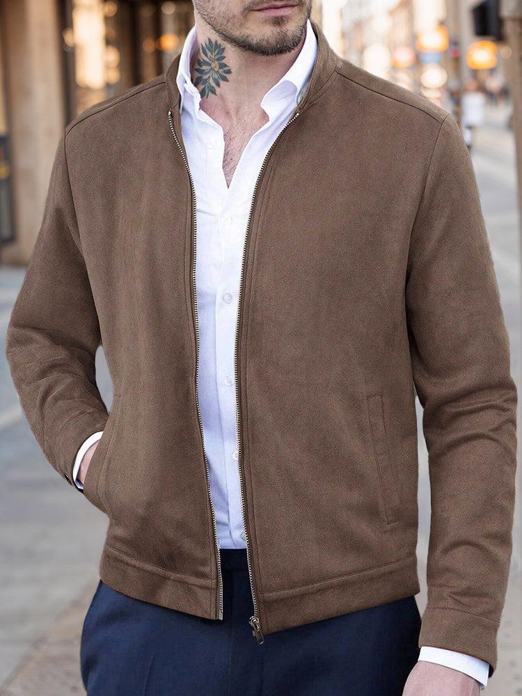 Chaqueta Clásica de Ante Cómoda