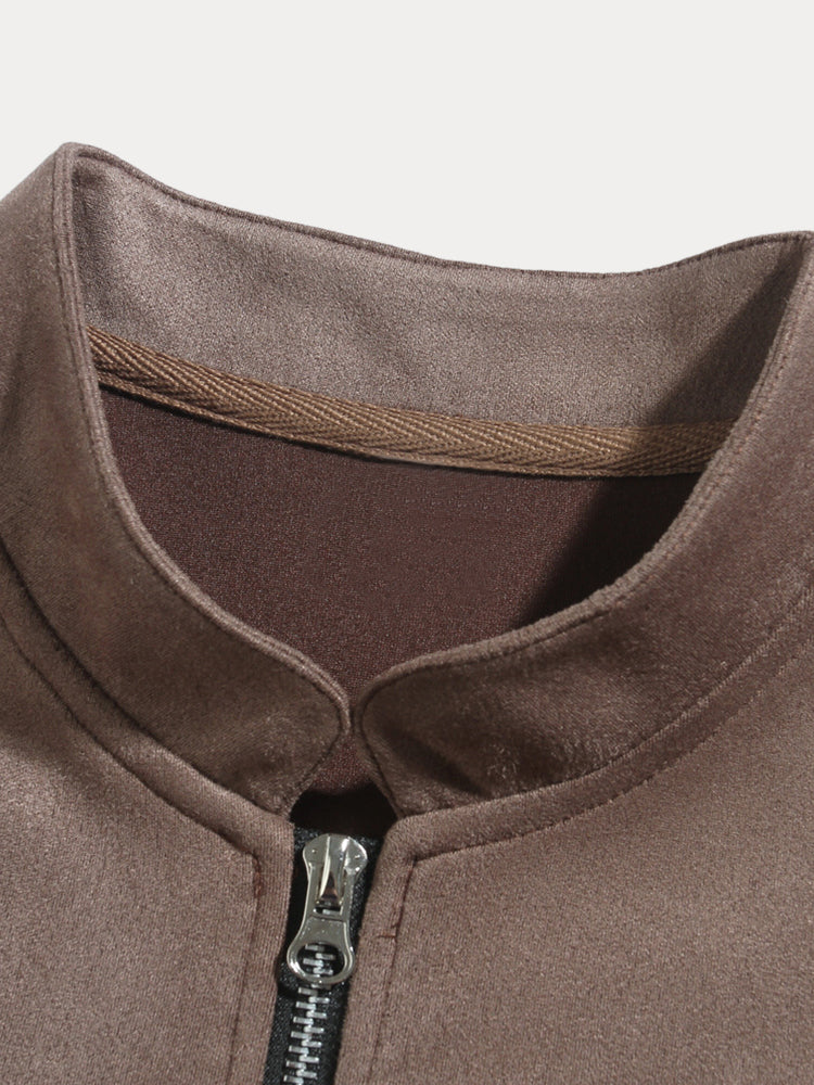 Chaqueta Clásica de Ante Cómoda