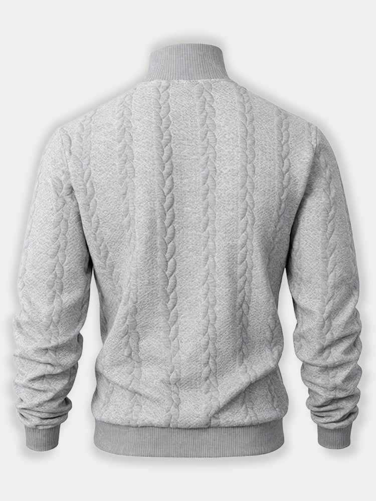 Sudadera Informal de Jacquard con Cuello Alto