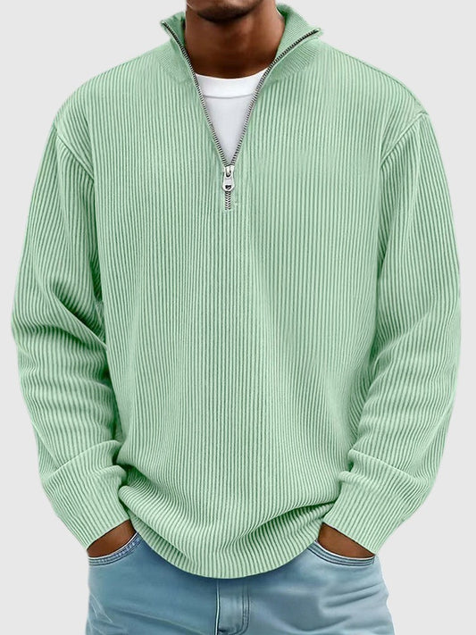Sudadera Informal de Pana con Cuello Alto