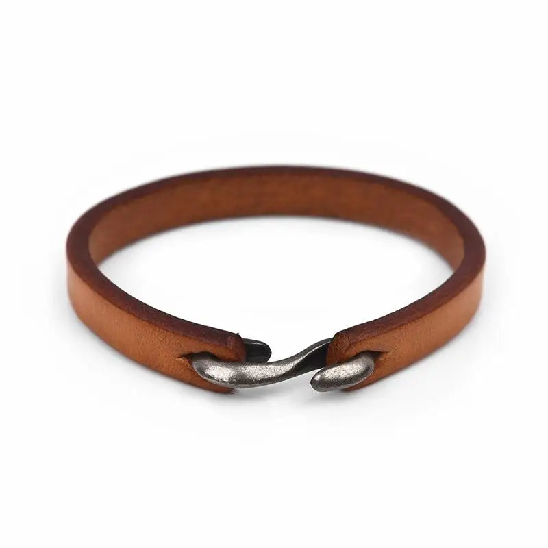 Pulsera de cuero trenzado para hombre