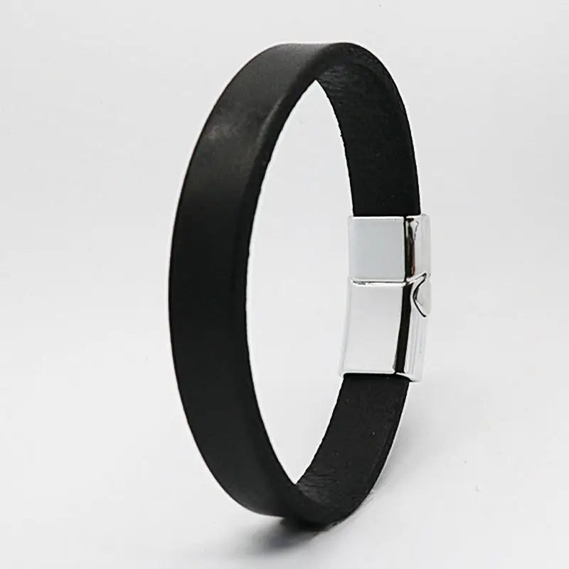 Pulsera de cuero trenzado para hombre