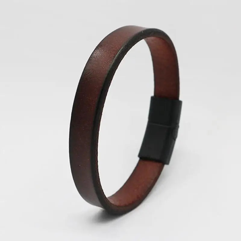 Pulsera de cuero trenzado para hombre
