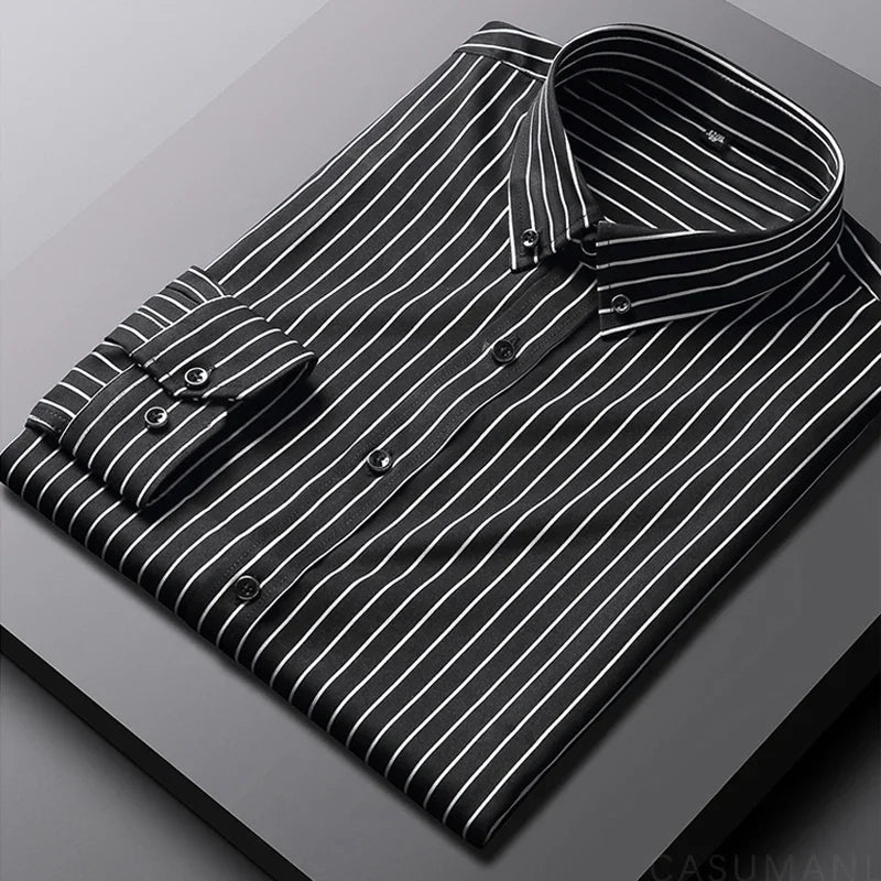Camisa informal de rayas para hombre