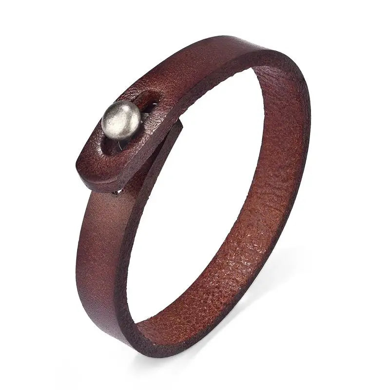 Pulsera de cuero trenzado para hombre