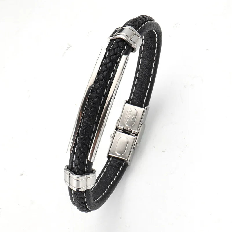 Pulsera elegante de acero inoxidable para hombre