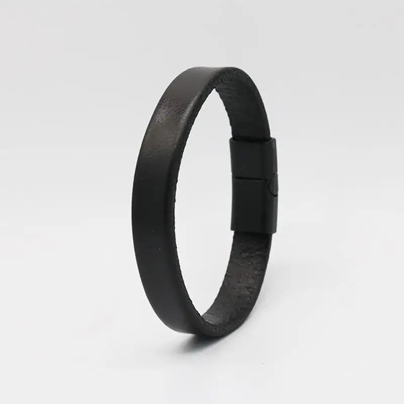Pulsera de cuero trenzado para hombre