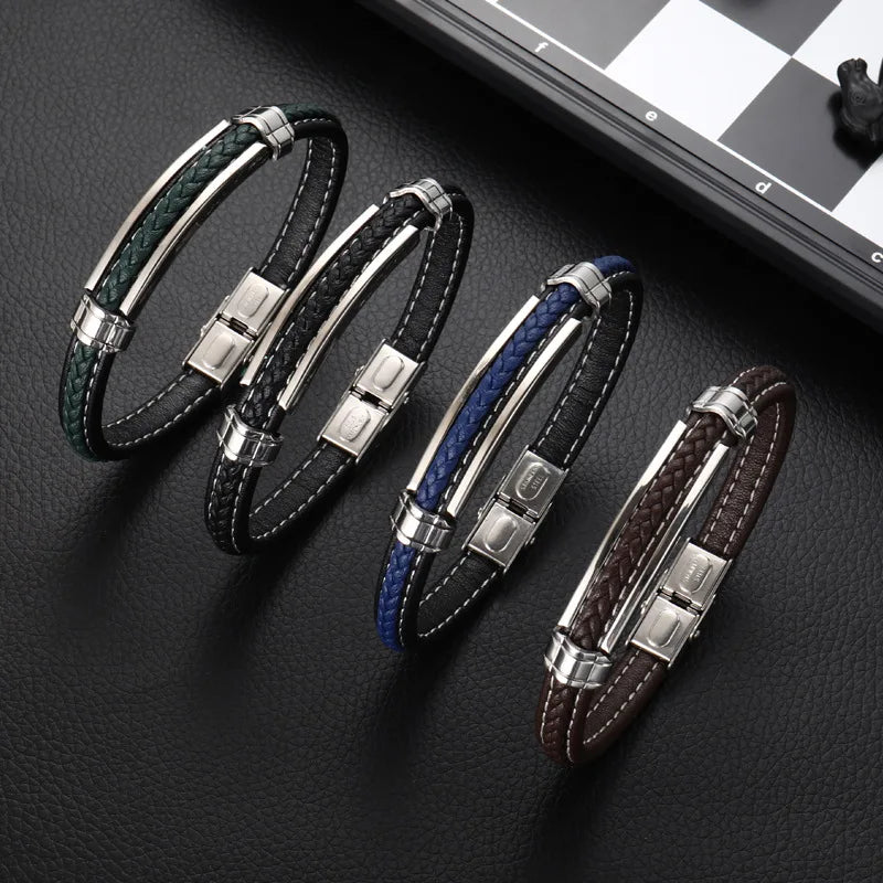 Pulsera elegante de acero inoxidable para hombre