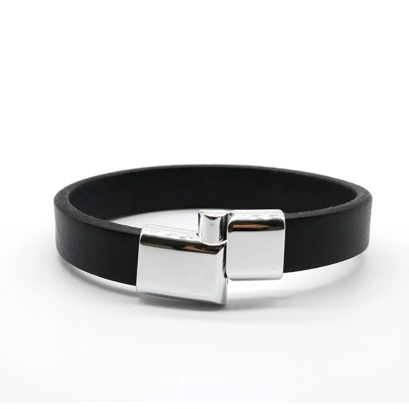 Pulsera de cuero trenzado para hombre