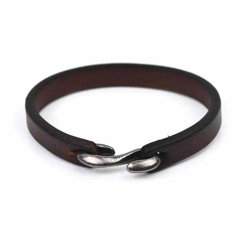 Pulsera de cuero trenzado para hombre