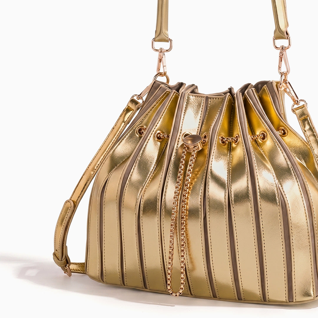 Bolso de Mano Stella con Cordón Plisado