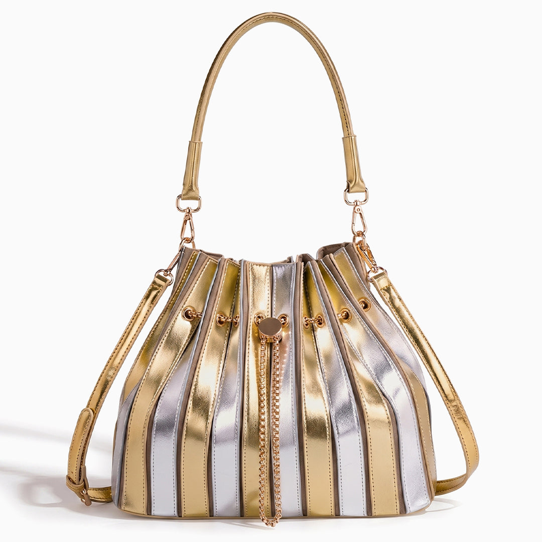 Bolso de Mano Stella con Cordón Plisado