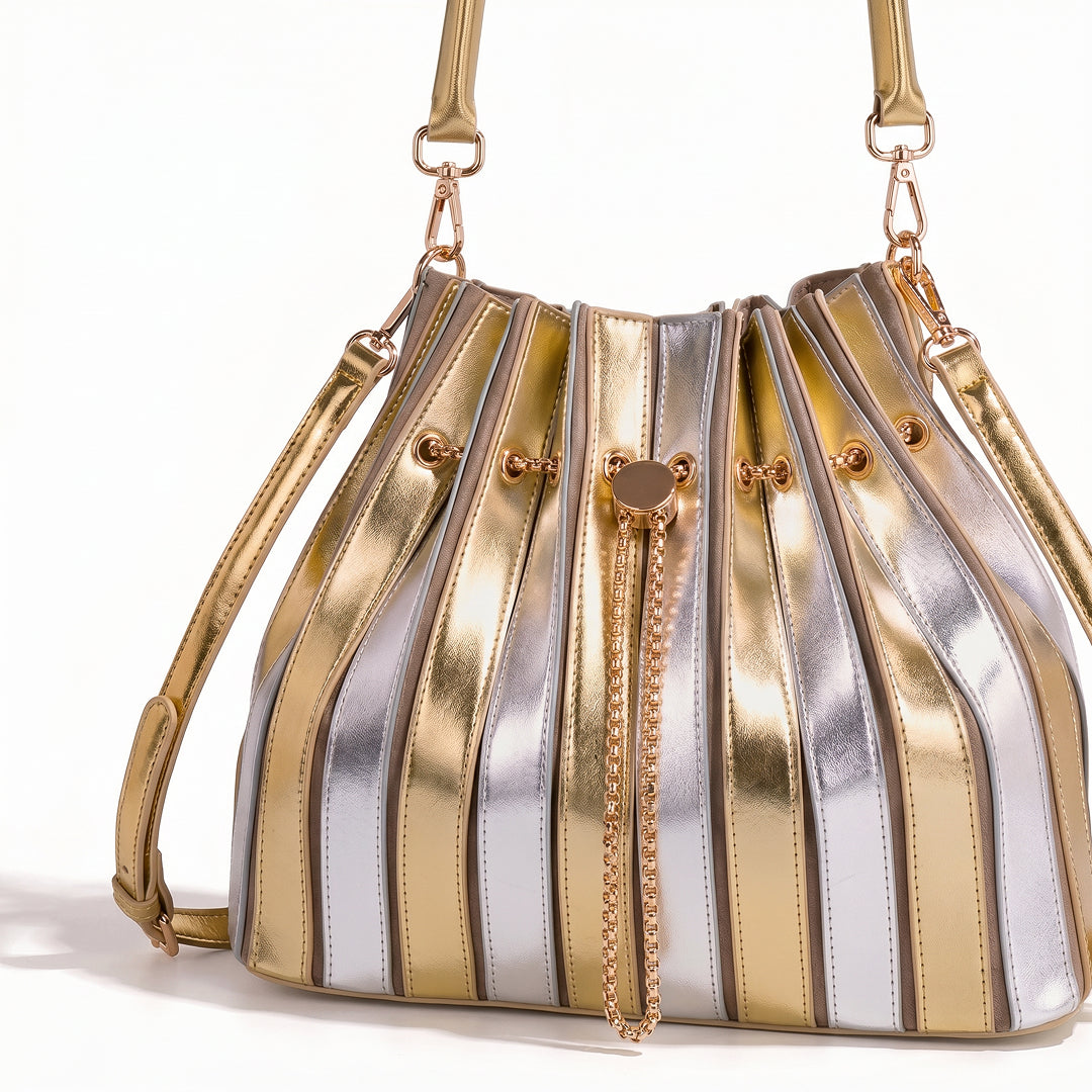 Bolso de Mano Stella con Cordón Plisado