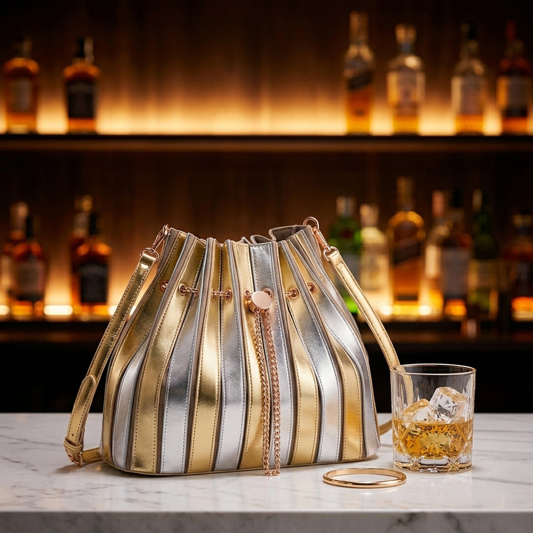 Bolso de Mano Stella con Cordón Plisado