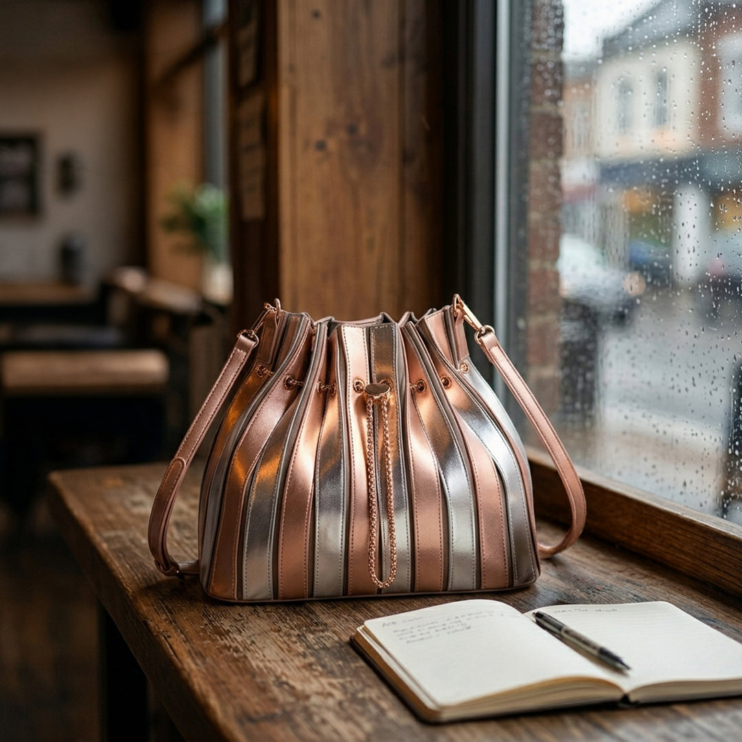 Bolso de Mano Stella con Cordón Plisado