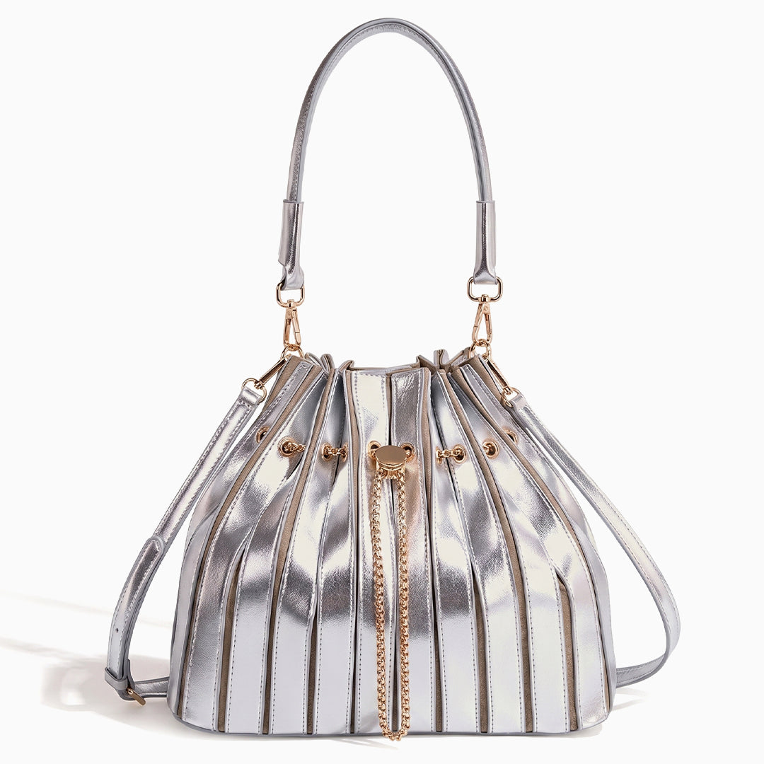 Bolso de Mano Stella con Cordón Plisado