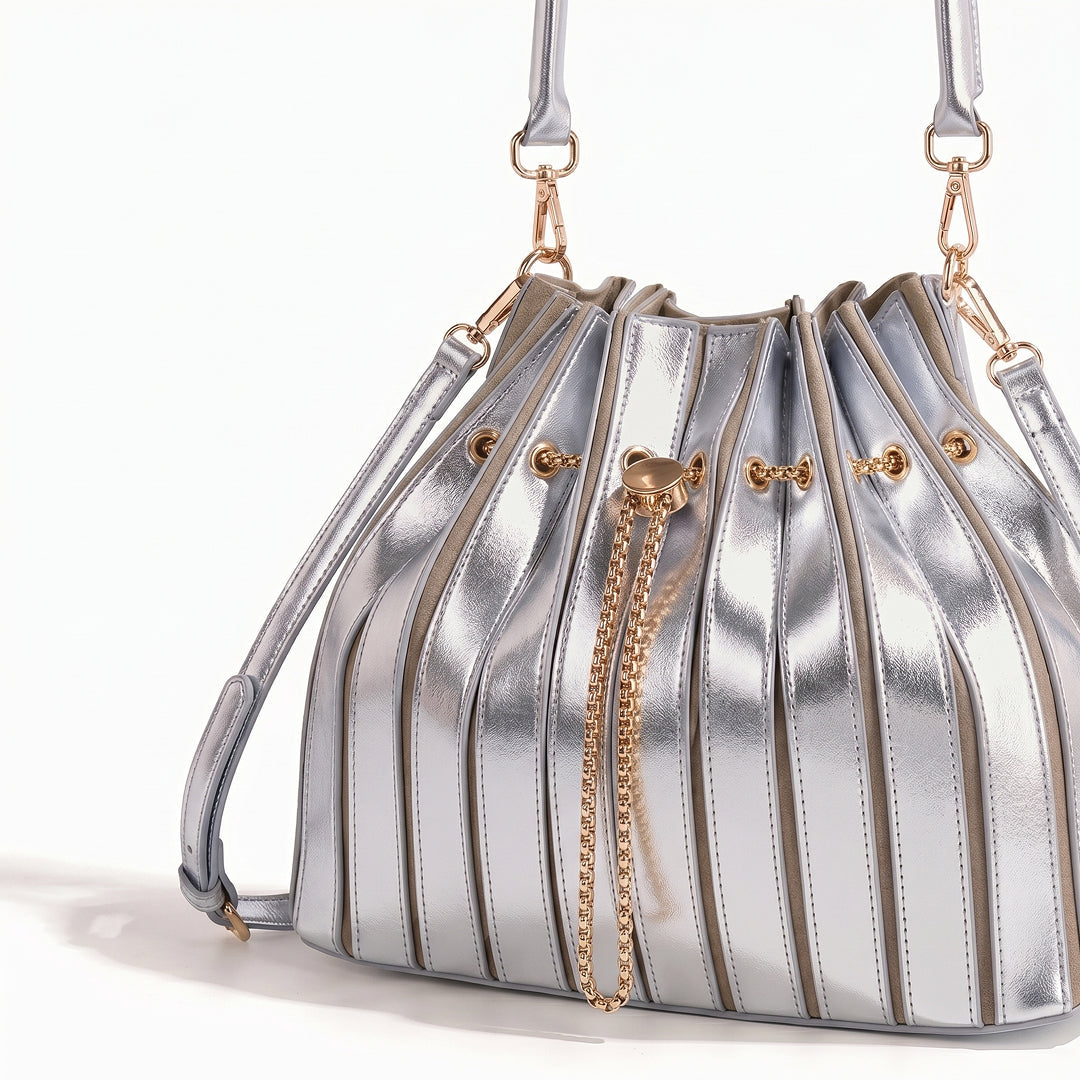 Bolso de Mano Stella con Cordón Plisado