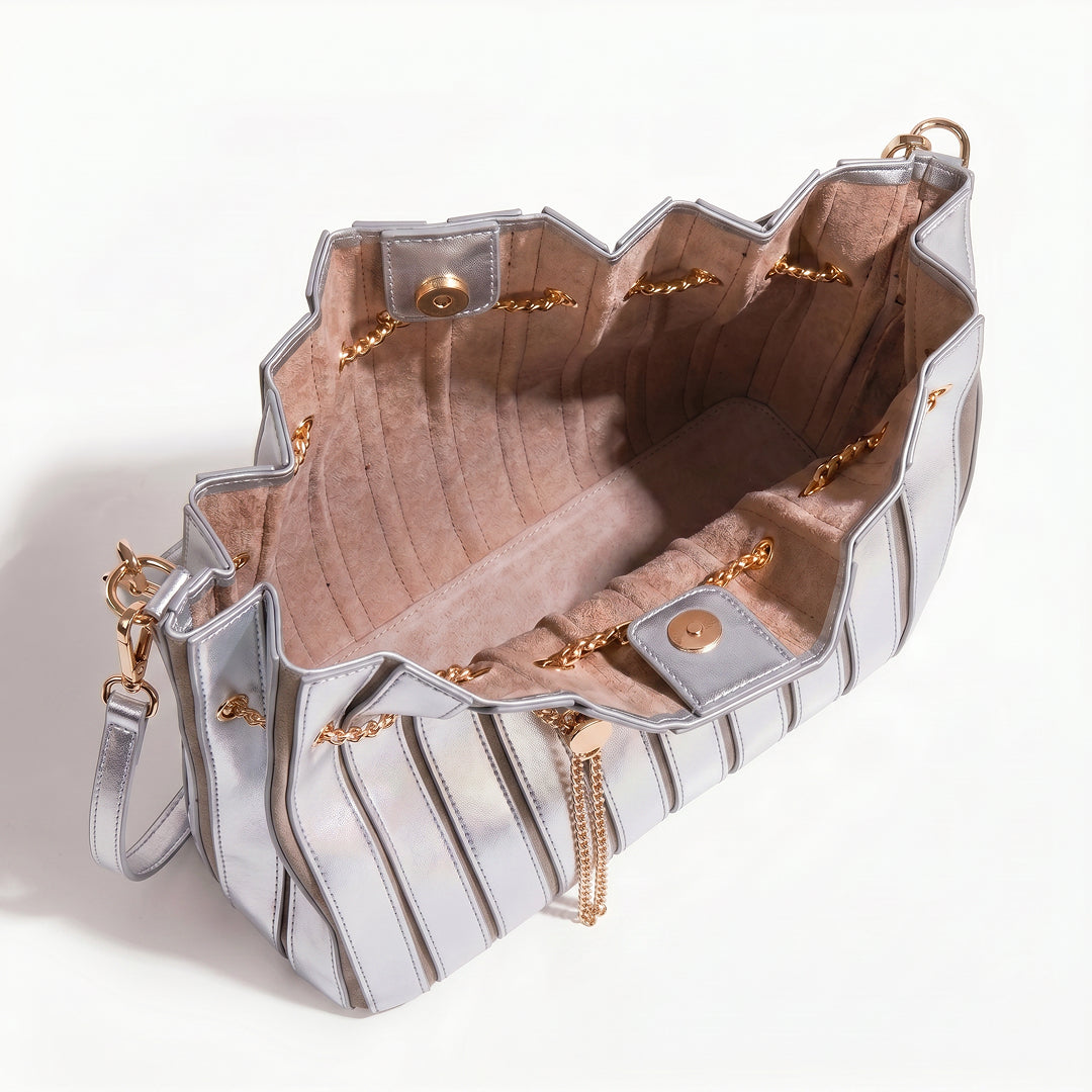 Bolso de Mano Stella con Cordón Plisado