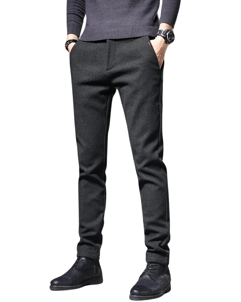 Pantalones elegantes de corte ajustado