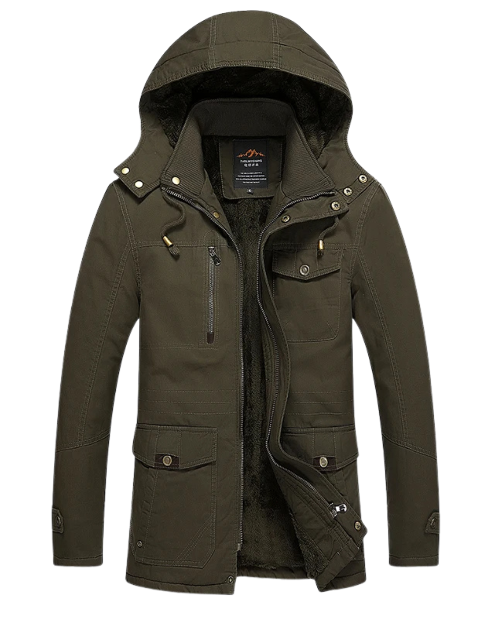 Elegante chaqueta de invierno acolchada de algodón