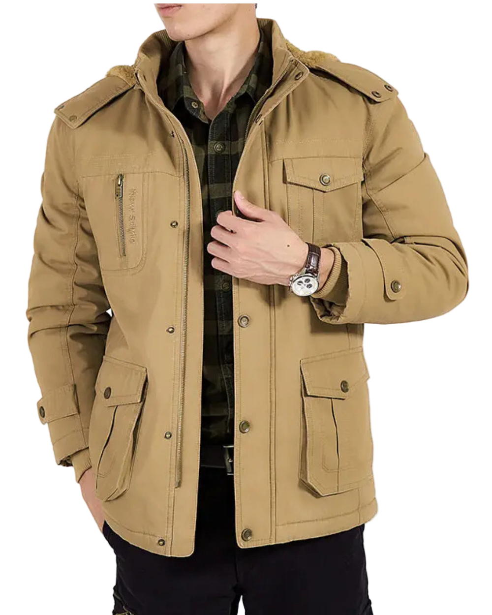Elegante chaqueta bomber acolchada