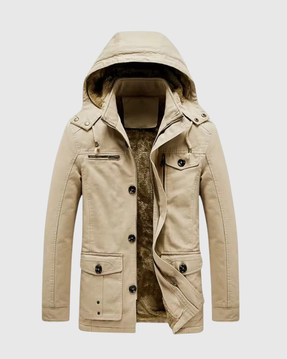 Elegante chaqueta de invierno acolchada de alta gama