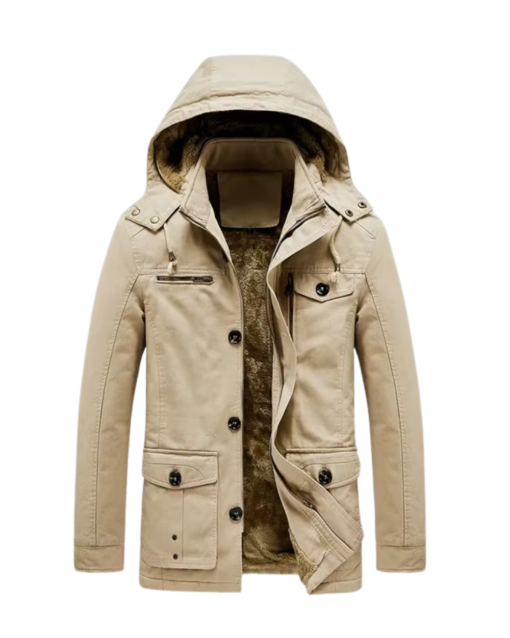 Elegante chaqueta de invierno acolchada de alta gama