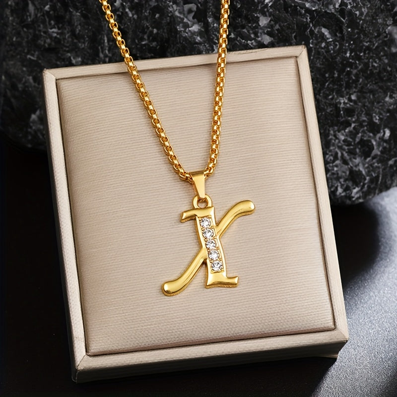 Cristal Accent Inicial Collar | Oro