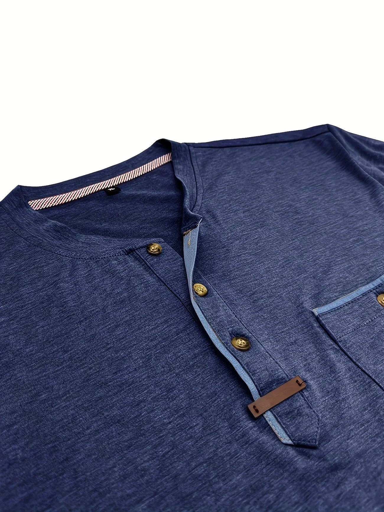 Varel | T-shirt elegante con scollo rotondo e tasca